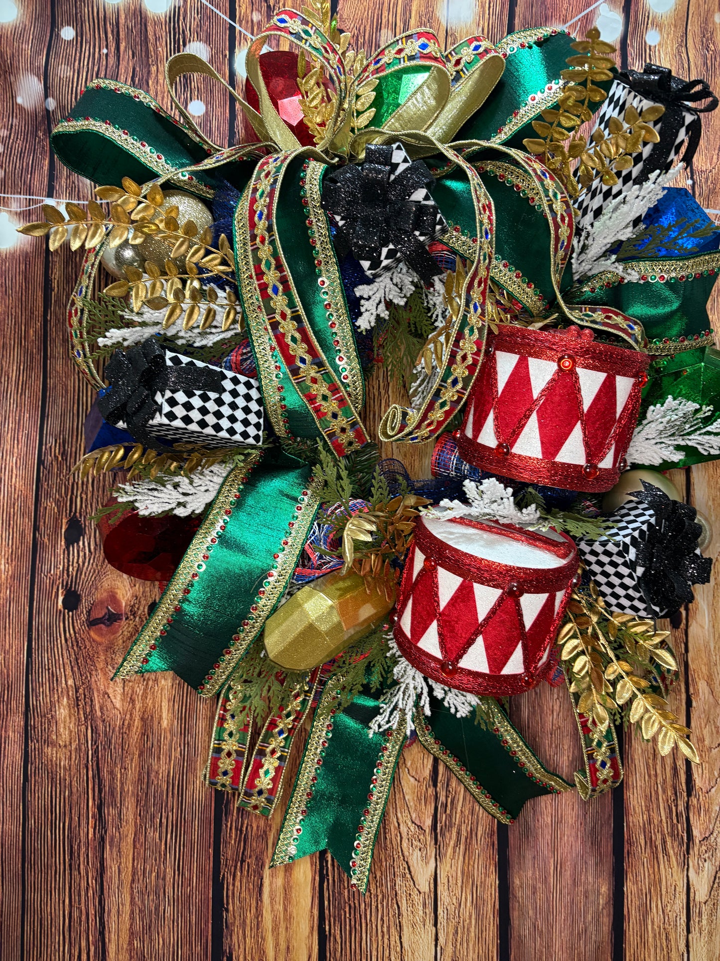 Handmade Nutcracker-Themed Christmas Wreath