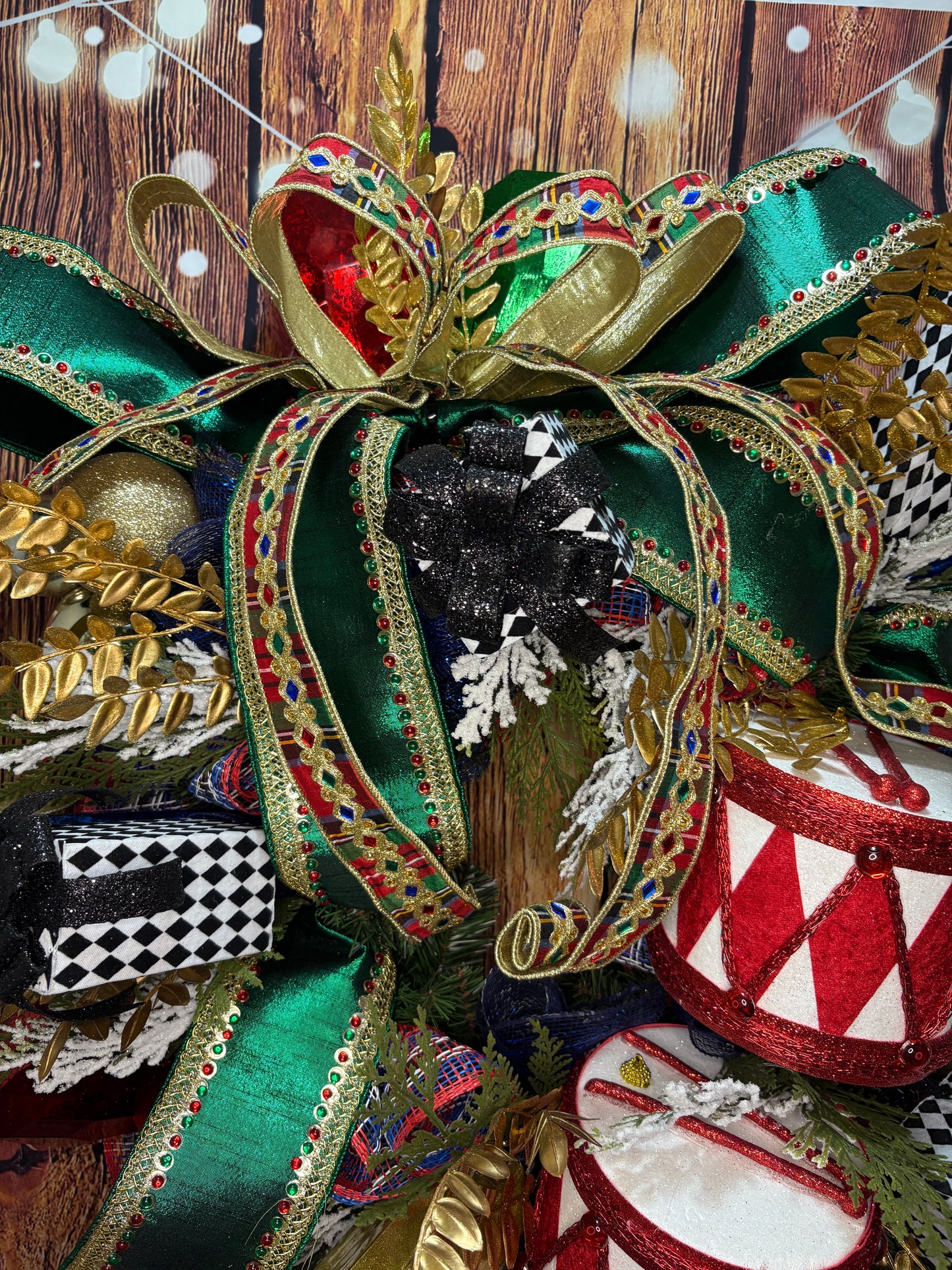 Handmade Nutcracker-Themed Christmas Wreath