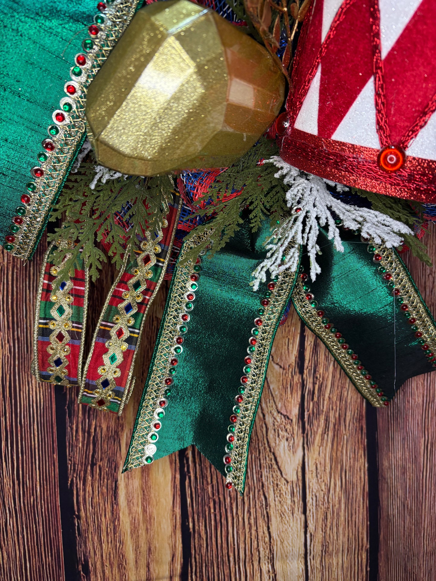 Handmade Nutcracker-Themed Christmas Wreath