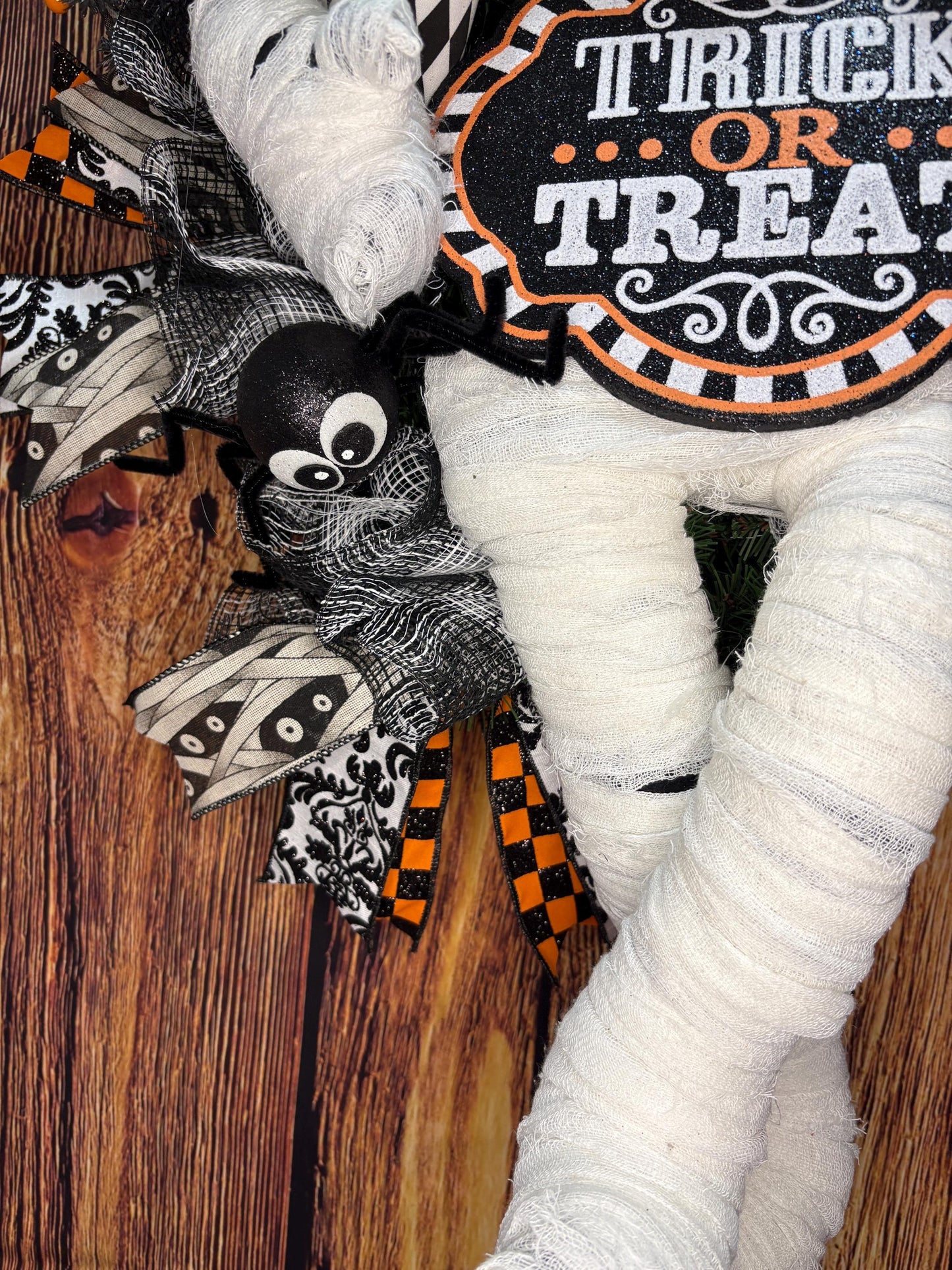 Spooky Cute Mummy Wreath