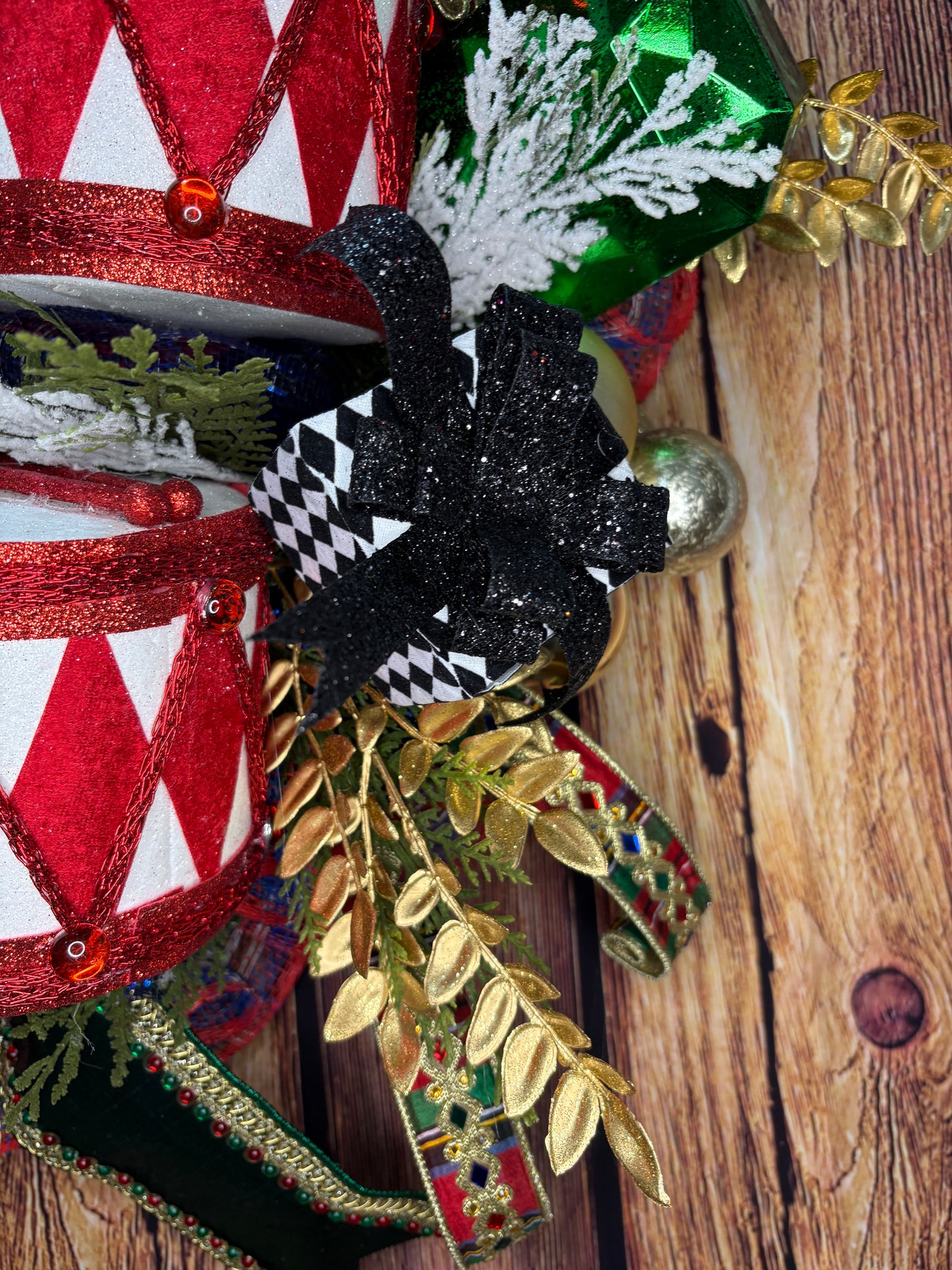 Handmade Nutcracker-Themed Christmas Wreath