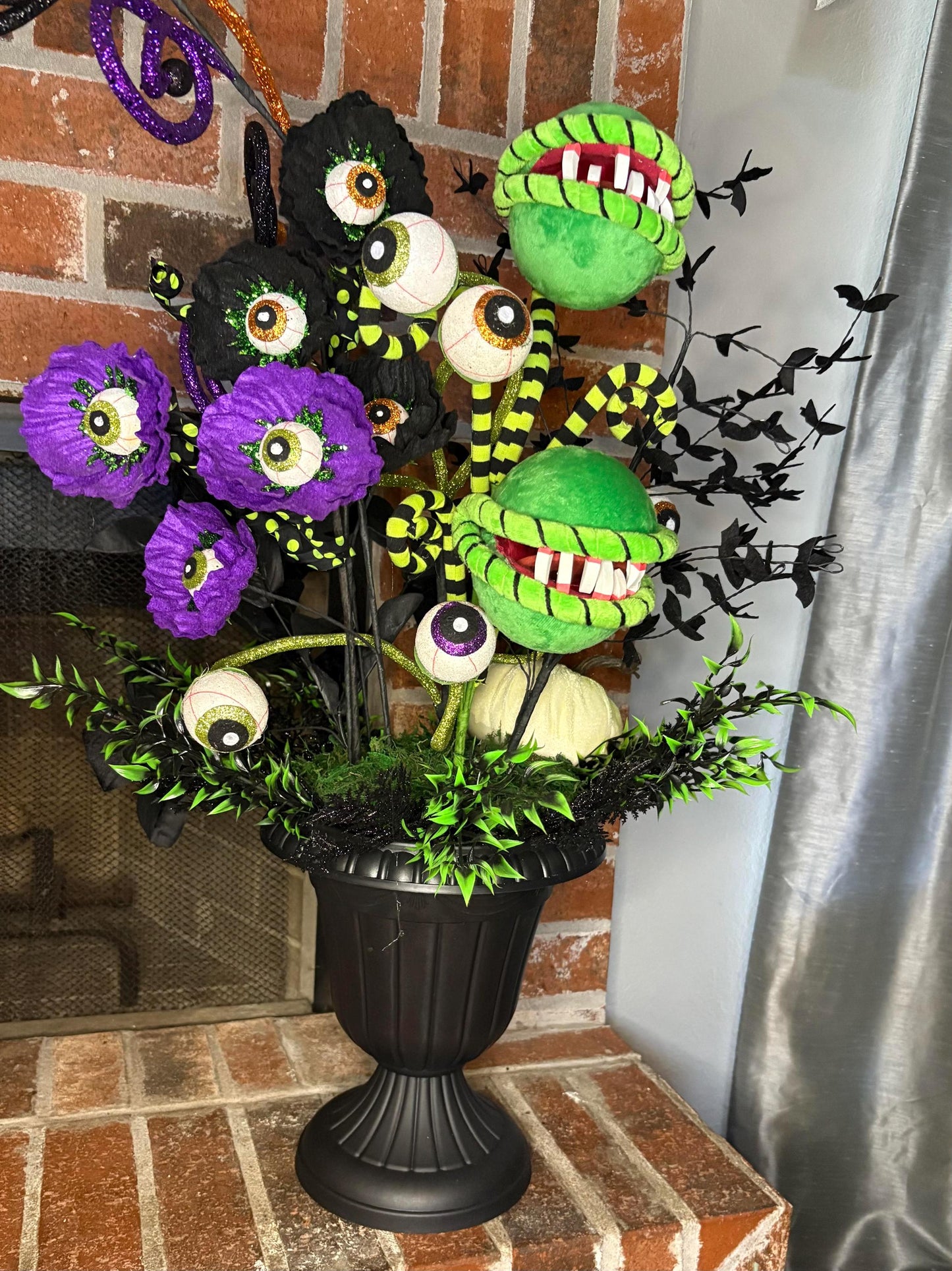 Spooky Eyeball and Carnivorous Plant Arrangement