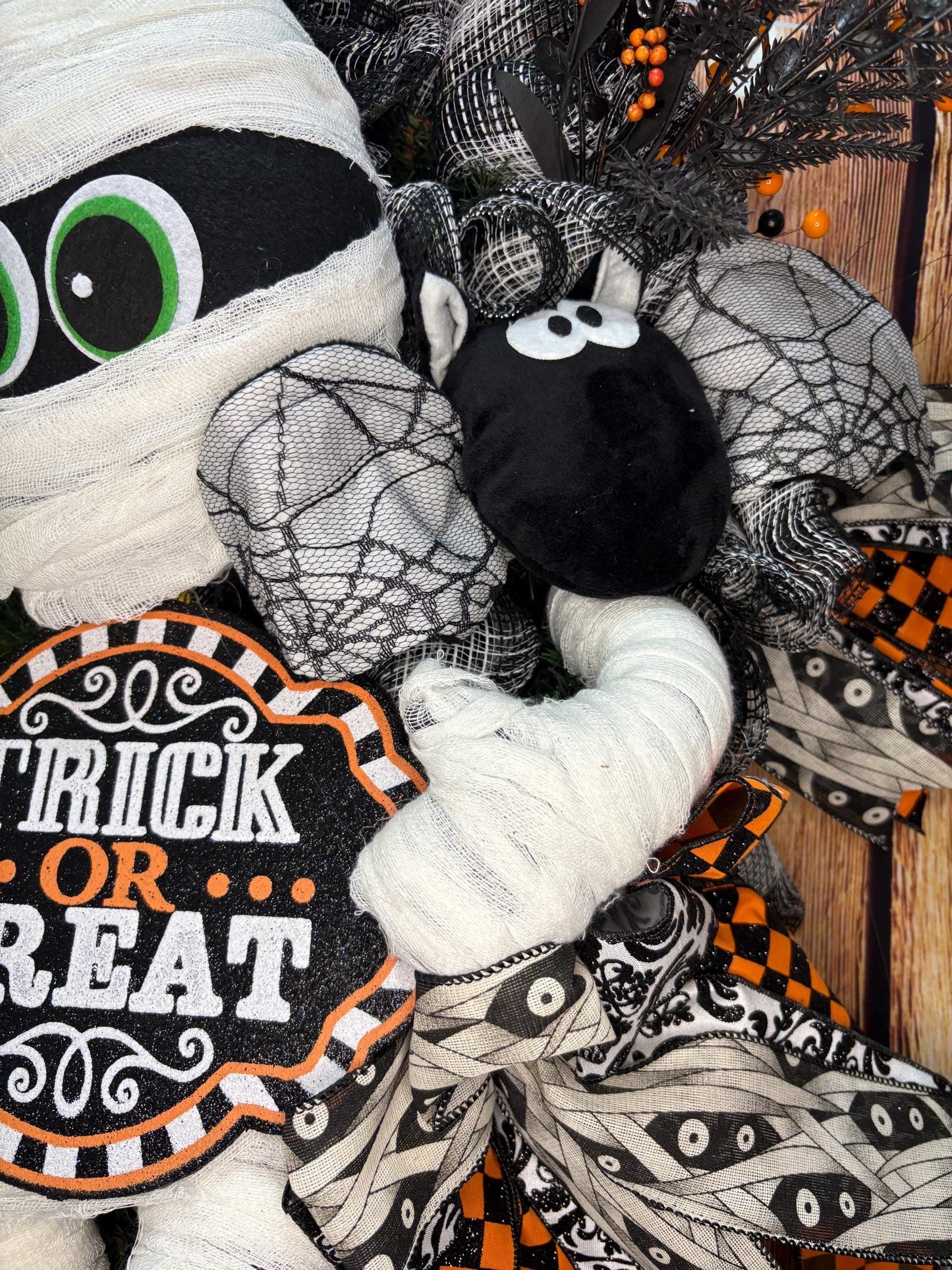 Spooky Cute Mummy Wreath