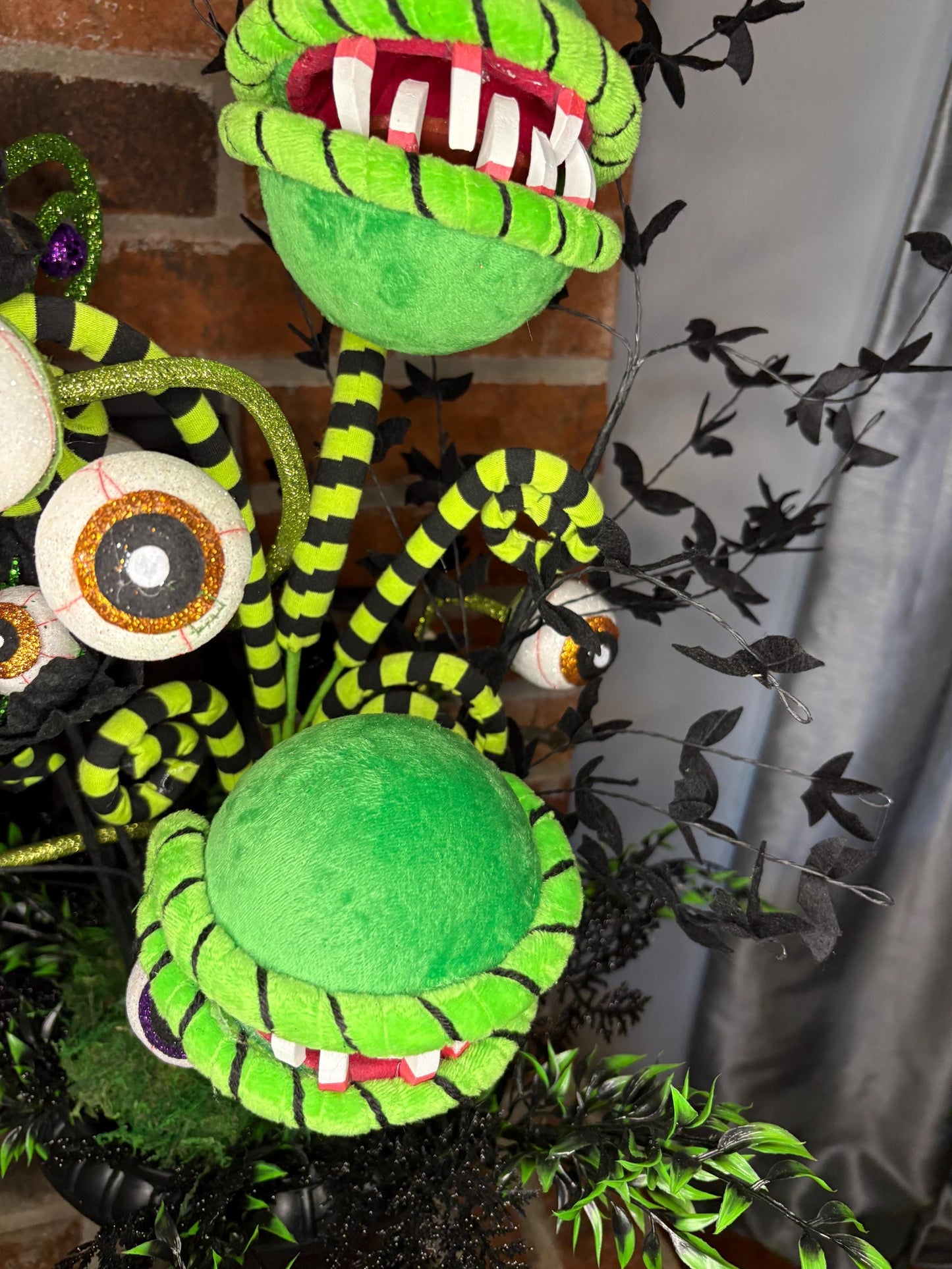 Spooky Eyeball and Carnivorous Plant Arrangement