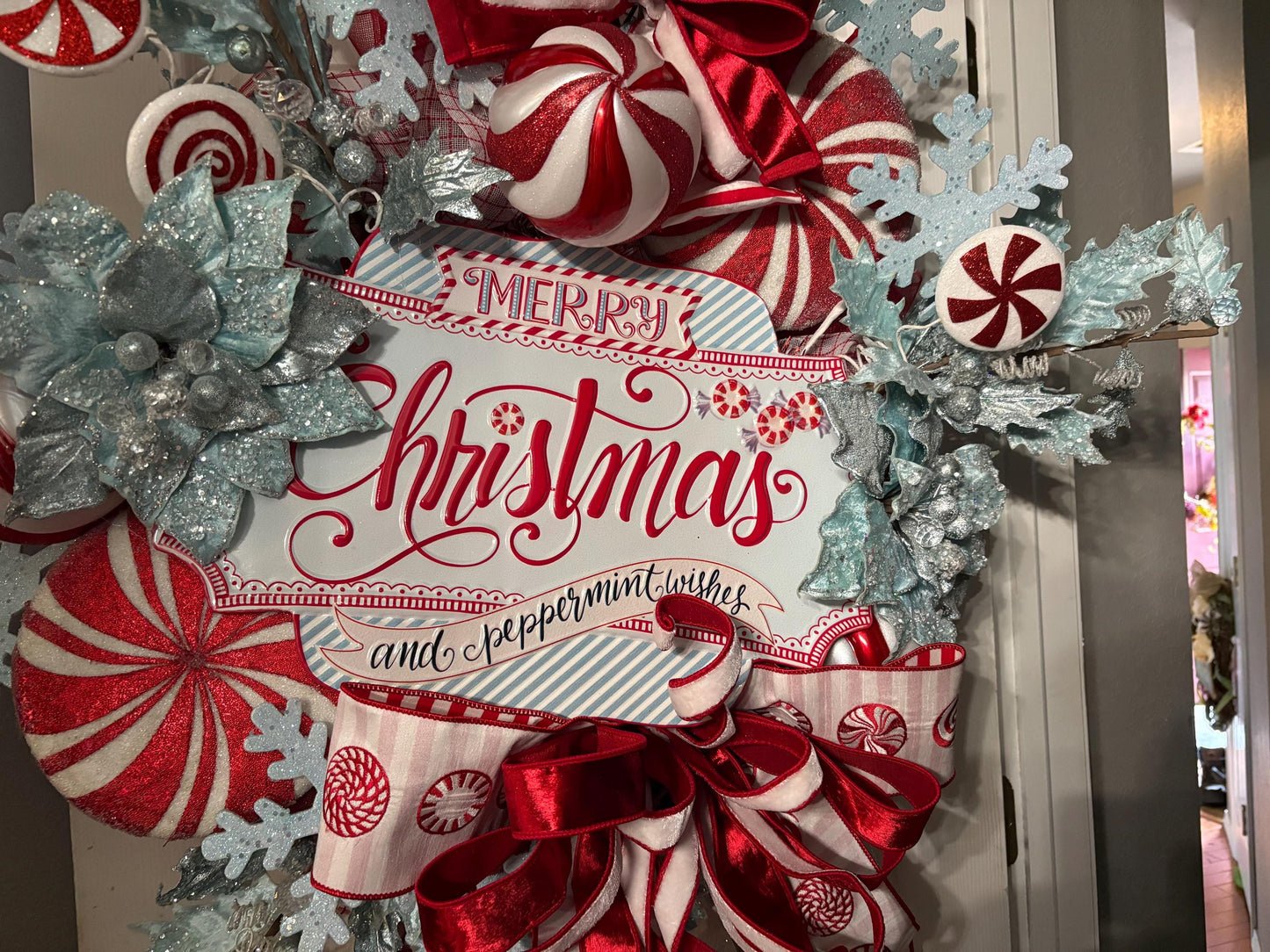 Peppermint Christmas Wreath