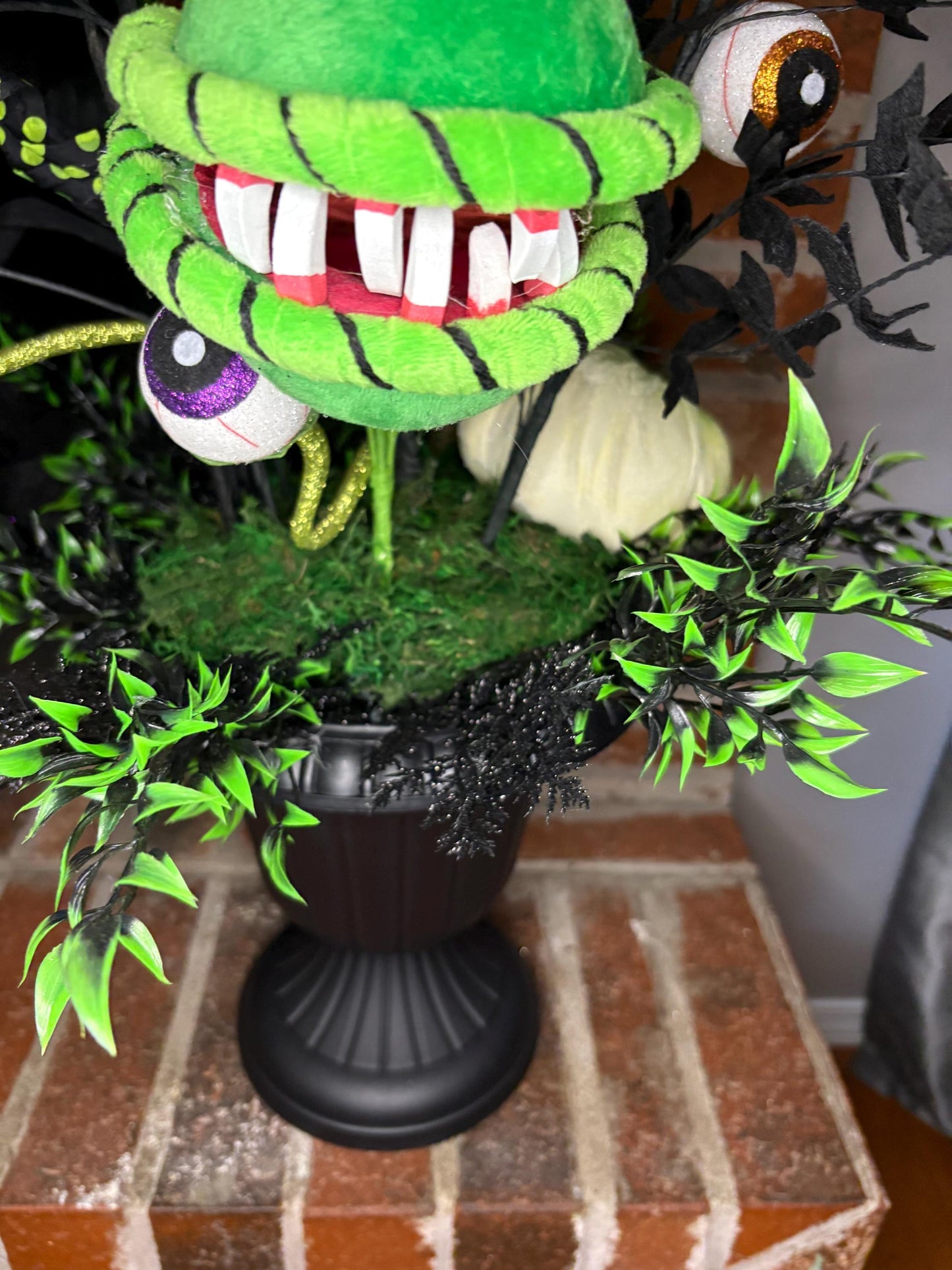 Spooky Eyeball and Carnivorous Plant Arrangement